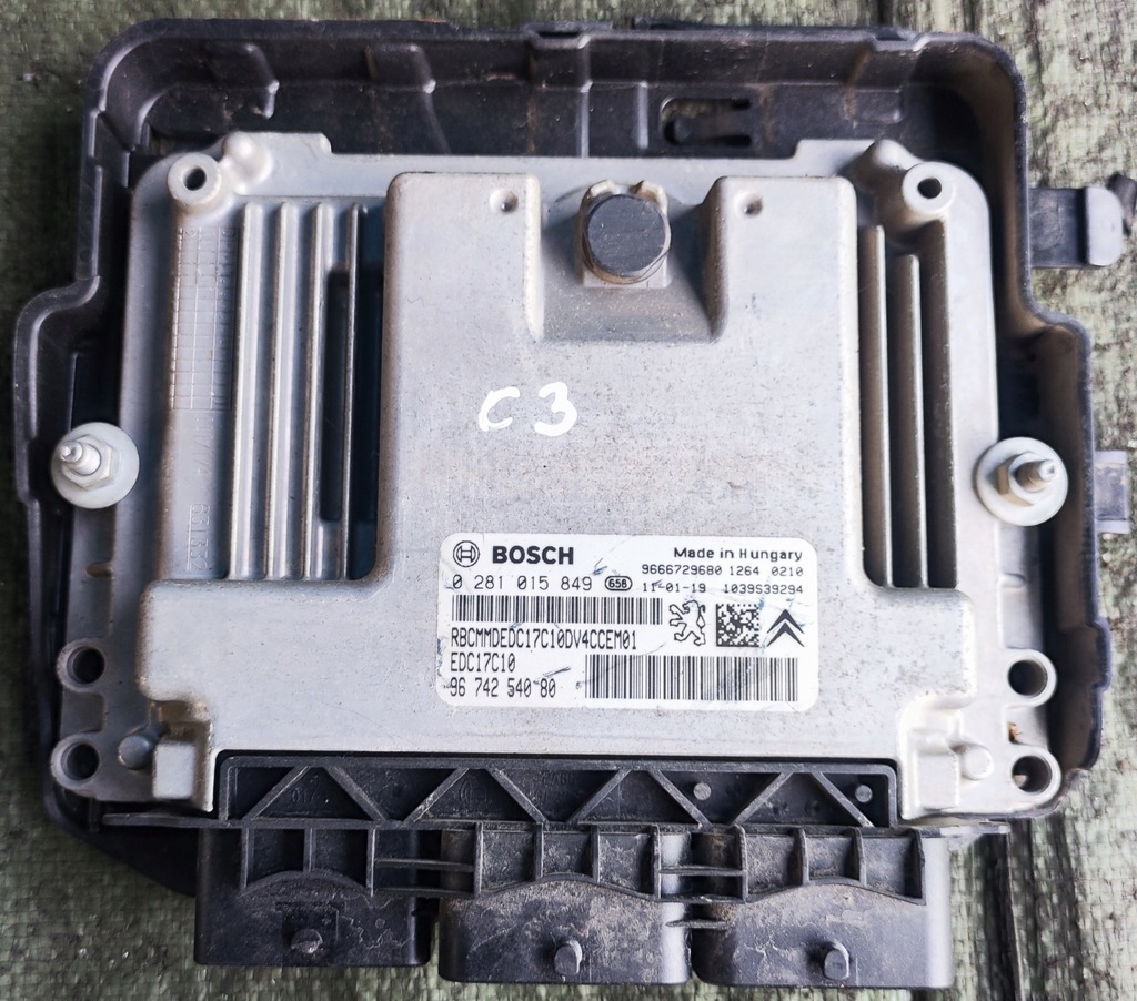 фото №1, Citroen c3 ii 1.4 hdi бортовой компьютер 0281015849