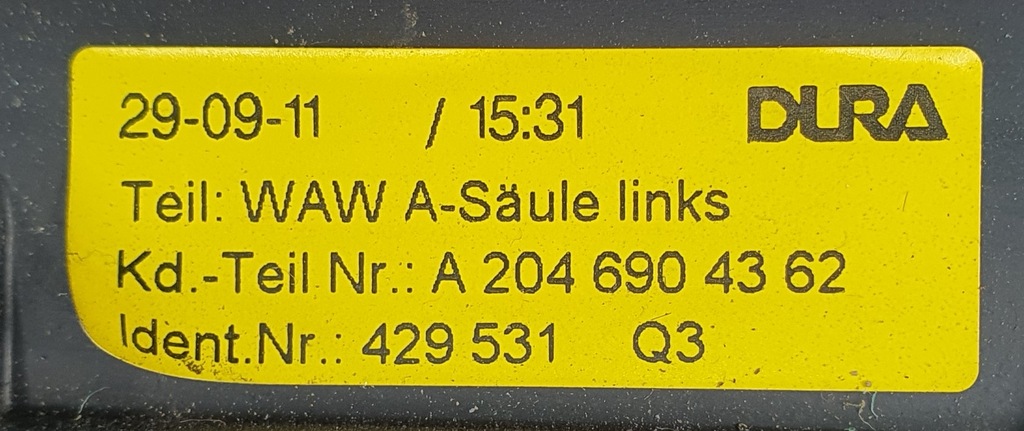 фото №7, Молдинг стекло лобовое левая mercedes glk x204