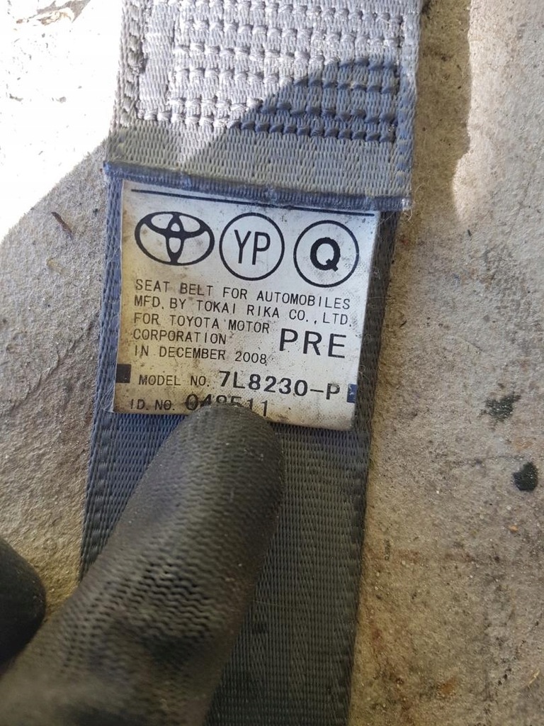 фото №6, Pas безопасности правый перед toyota prius 7l8230-p