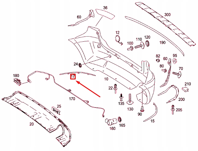 Купить Mercedes-benz b w245 молдинг бампера заднего правого a1698852021oryginalna