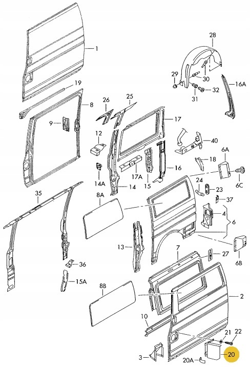 фото №16, Кришка заливної пального vw t4 1990-2003 оригінал