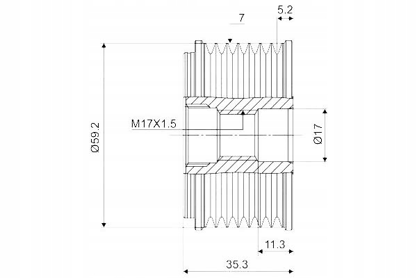 Шкив генератора ford transit 00-06 Оригинал