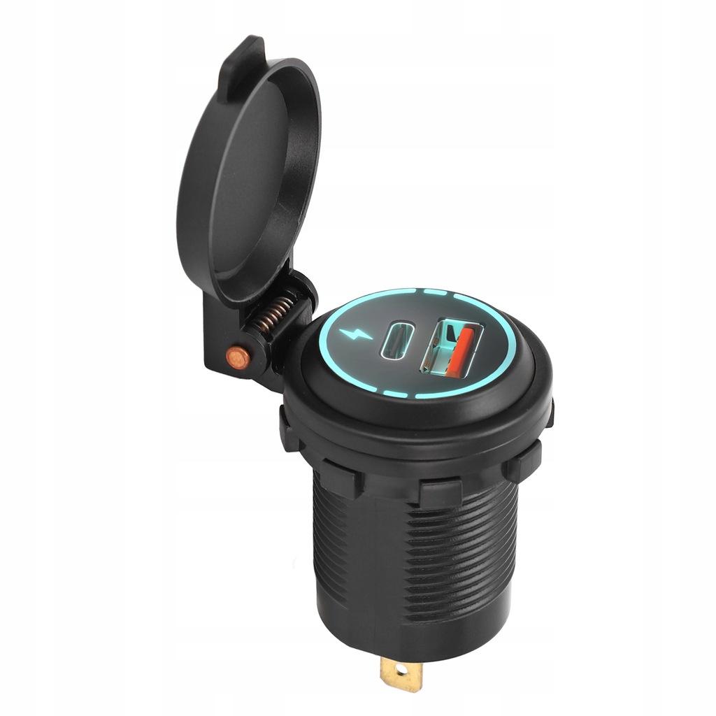 фото №10, Роз'єм зарядний пристрій usb 12v швидкі заряджання ip66