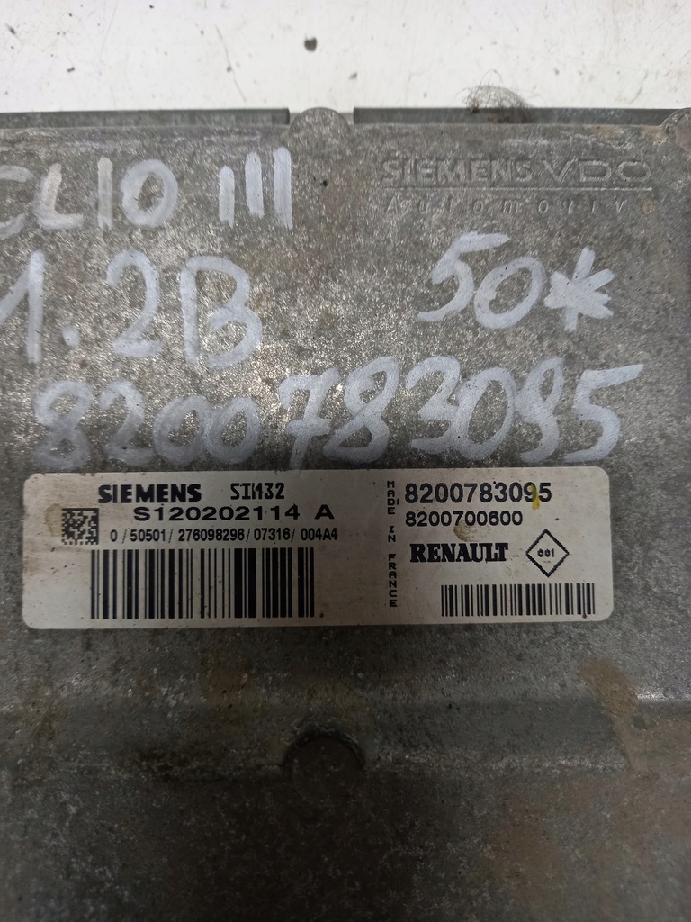 фото №5, Бортовой компьютер блок управления renault clio ii 1.2 8200783095