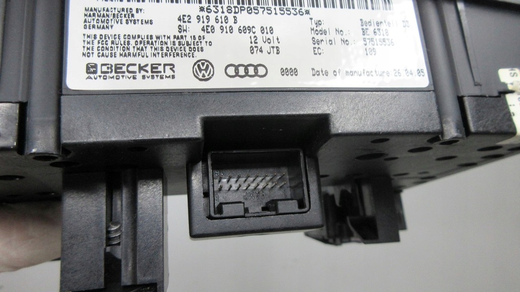 фото №8, Audi a8 s8 d3 4e панель керування mmi 4e2919610b