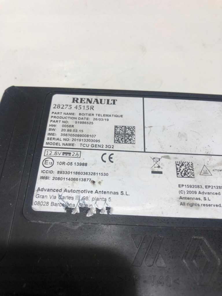 Smart forfour 2 453 модуль блок управления 282754515r Цена