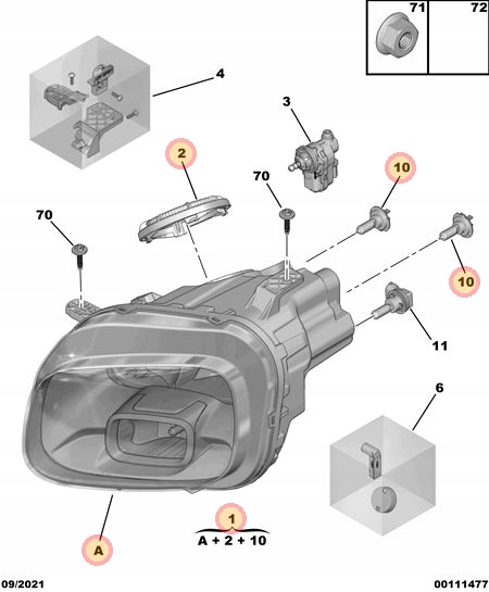 фото №2, Фара лампа правая c3 air cross