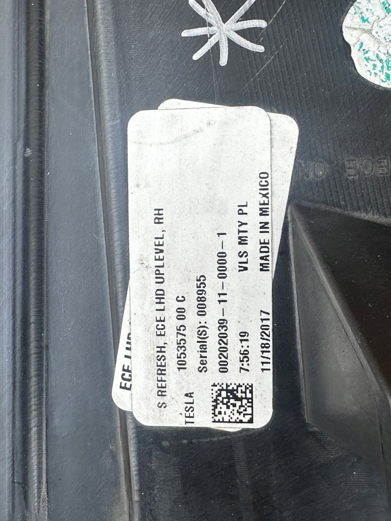 Лампа правая передняя tesla model s lift с Разборки