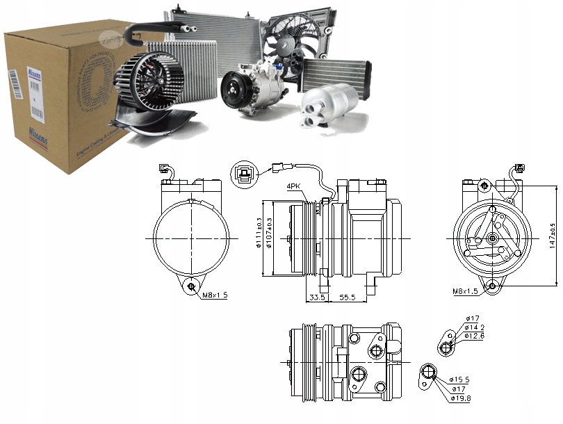 фото №1, Nissens компресор кондиціонера daewoo matiz 0.8 k