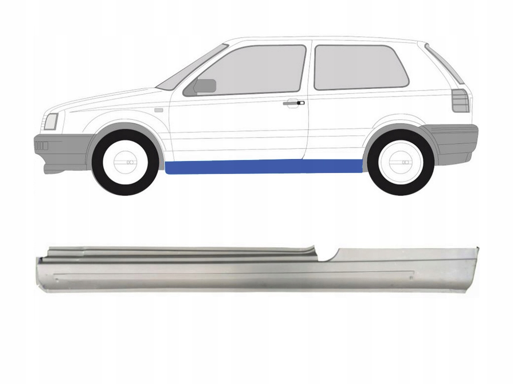 фото №1, Vw golf iii vento 1991-1997 порог ремкомплект левая