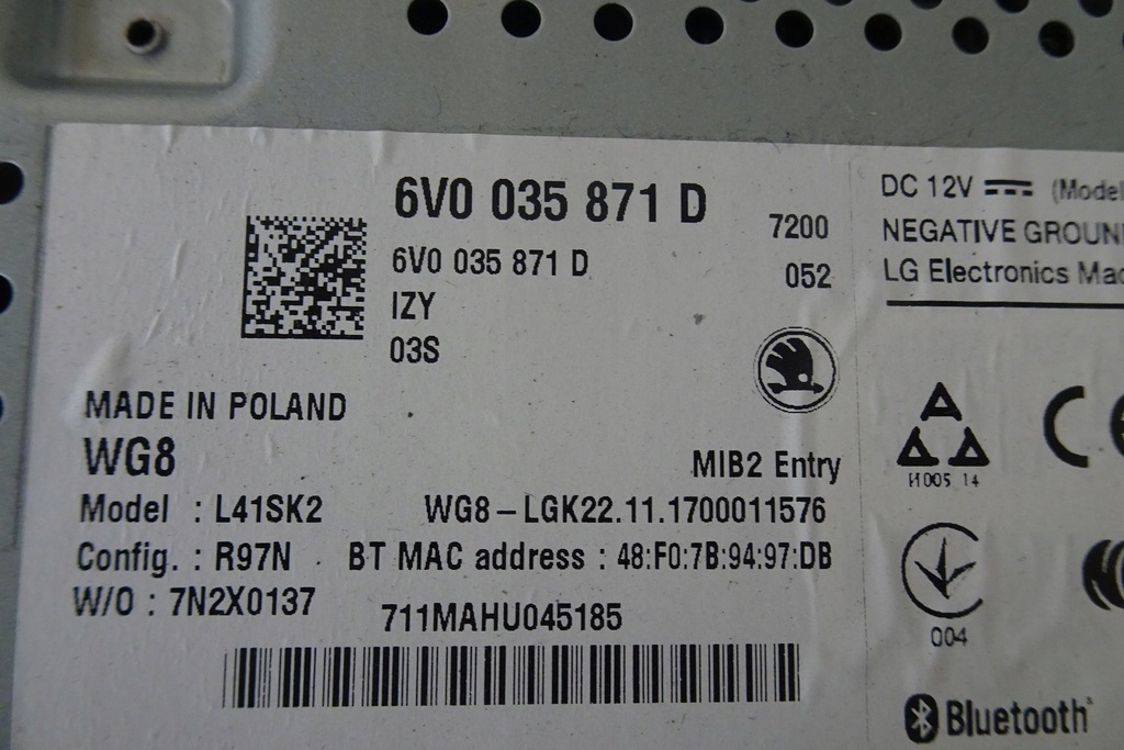 фото №4, Skoda fabia iii - радіопрогравач 6v0035871d