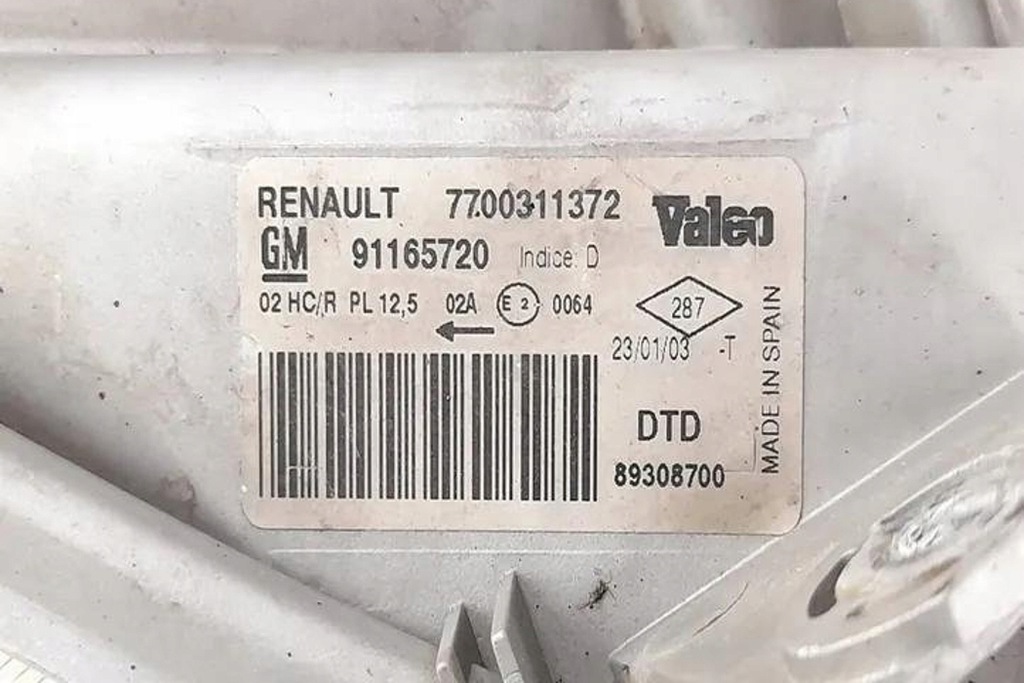 фото №10, Лампа права передня renault trafic ii фургон fl 7700311372 1.87l дизель