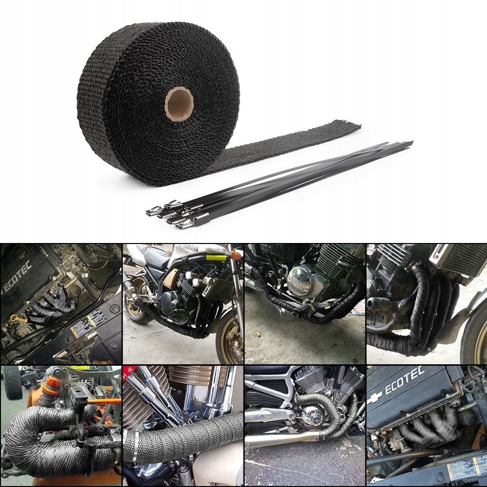 фото №9, Бандаж термічний стрічка na вихлоп колектор 15m 15 стрічка