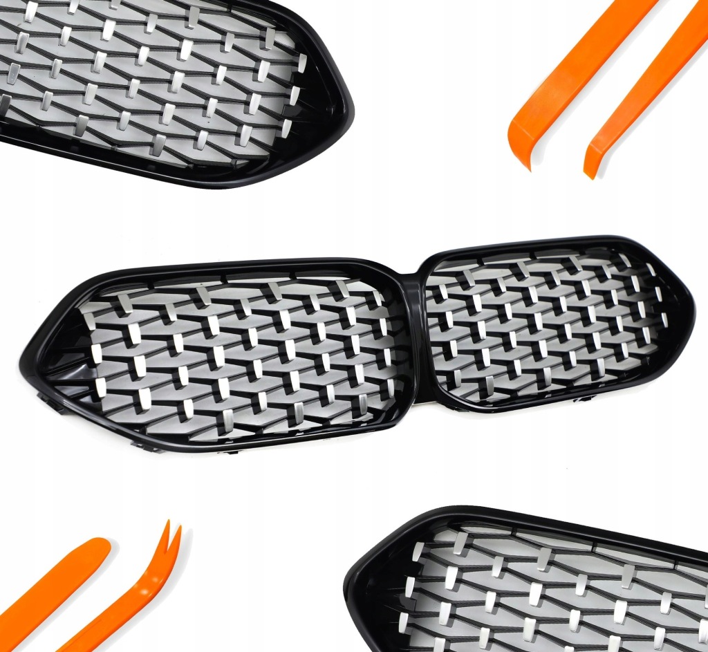 фото №1, Решётка радиатора решётка радиатора решётки радиатора bmw 2 f44 2021- чёрный+ серебристый diament