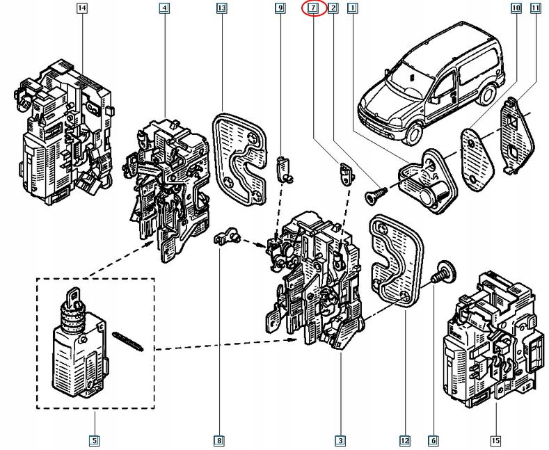 фото №4, Кліпса замка двері renault master ii renault 7701030059