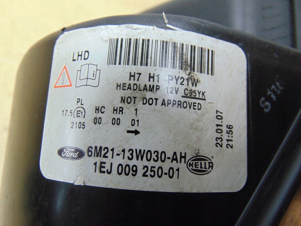 фото №14, Лампа левая перед ford s-max mk1 6m21-13w030-ah