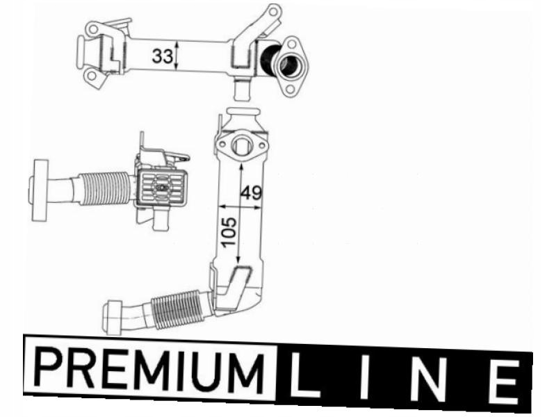 фото №2, Радиатор выхлопных газов mahle ce 21 000p