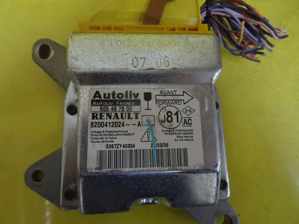 фото №1, Модуль датчик подушка безопасности renault espace iv 605487800 8200412024--a nr290