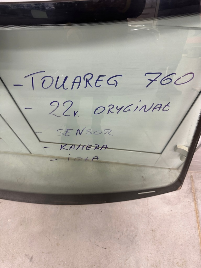 Стекло лобовое vw touareg 3 3 760 датчик камера оригинал идеальная 22r в Украине