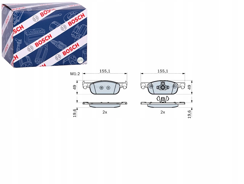 фото №1, Bosch тормозные колодки тормозные перед dacia logan ii logan mcv ii sandero ii