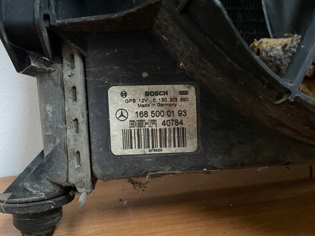 фото №7, Mercedes w168 a-klasa 1.7 радіатор вентилятор a1685001702 1685000193