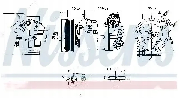 фото №1, Компрессор компрессор кондиционера 890594 nissens