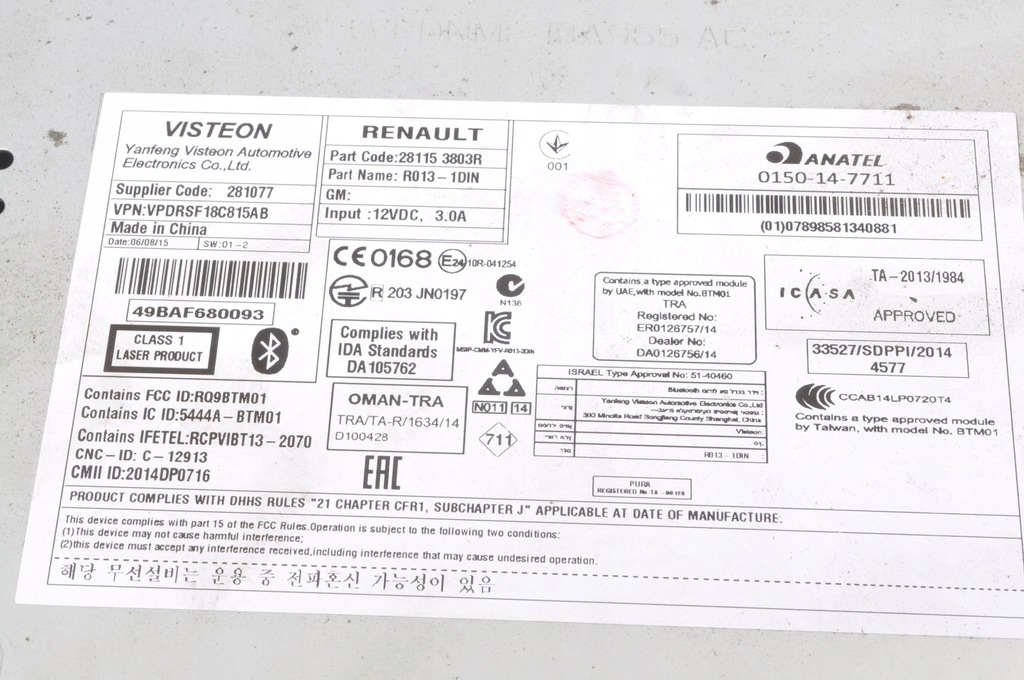 фото №5, Renault kangoo ii lift радио cd 281153803r