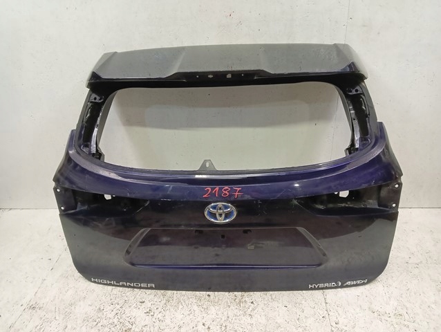 фото №1, Кришка багажника задня кришка багажника toyota highlander 4 iv 2019-