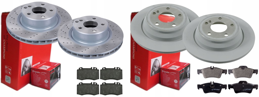 фото №1, Тормозные диски тормозные колодки p+t brembo mercedes s w220 312mm