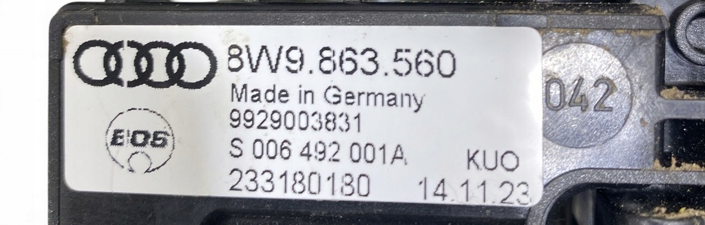 фото №15, Audi a4 s4 b9 8w моторчик шторки безопасности стекло задний