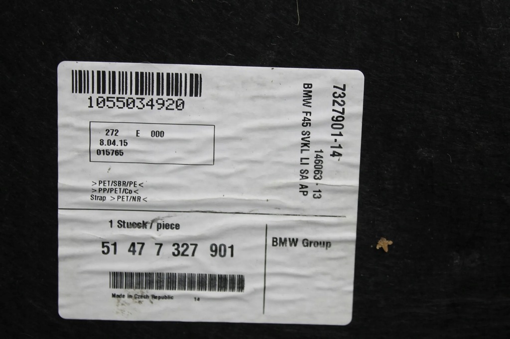 фото №11, Ліва оббивка багажника bmw 2 active tourer f45 7327901 1.5l дизель 85kw