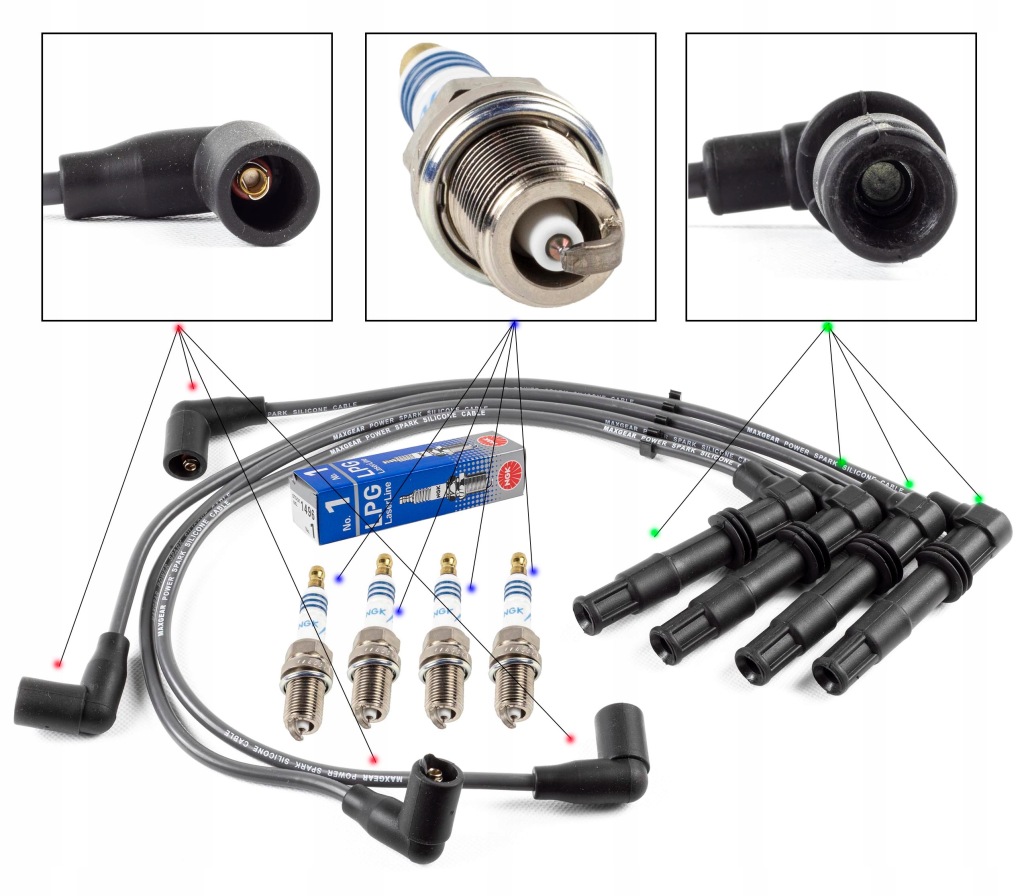 фото №1, Дроти + свічки запалювання ngk audi a2 1.4 00-05