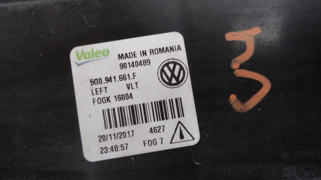 фото №13, Vw golf vii 7 lift 2017- протитуманна фара лівий
