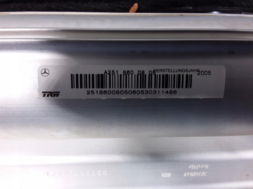 фото №5, Mercedes r w251 панель приладів консоль подушка безпеки ремені комплект