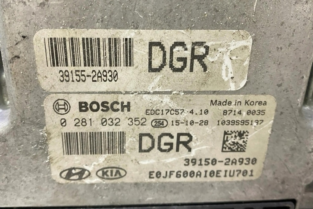 фото №7, Бортовой компьютер двигателя ecu kia optima 391552a930 1.7l дизель 104kw 2016