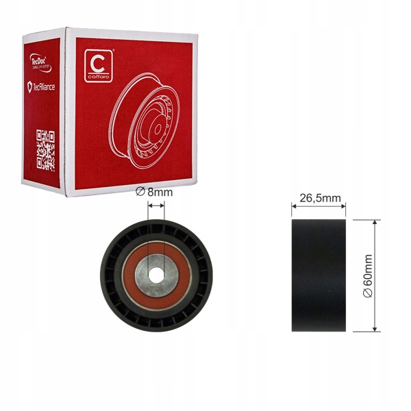 фото №1, Caffaro 23-22 ролик направляющая / направляющая, ремень клиновой зубчатый