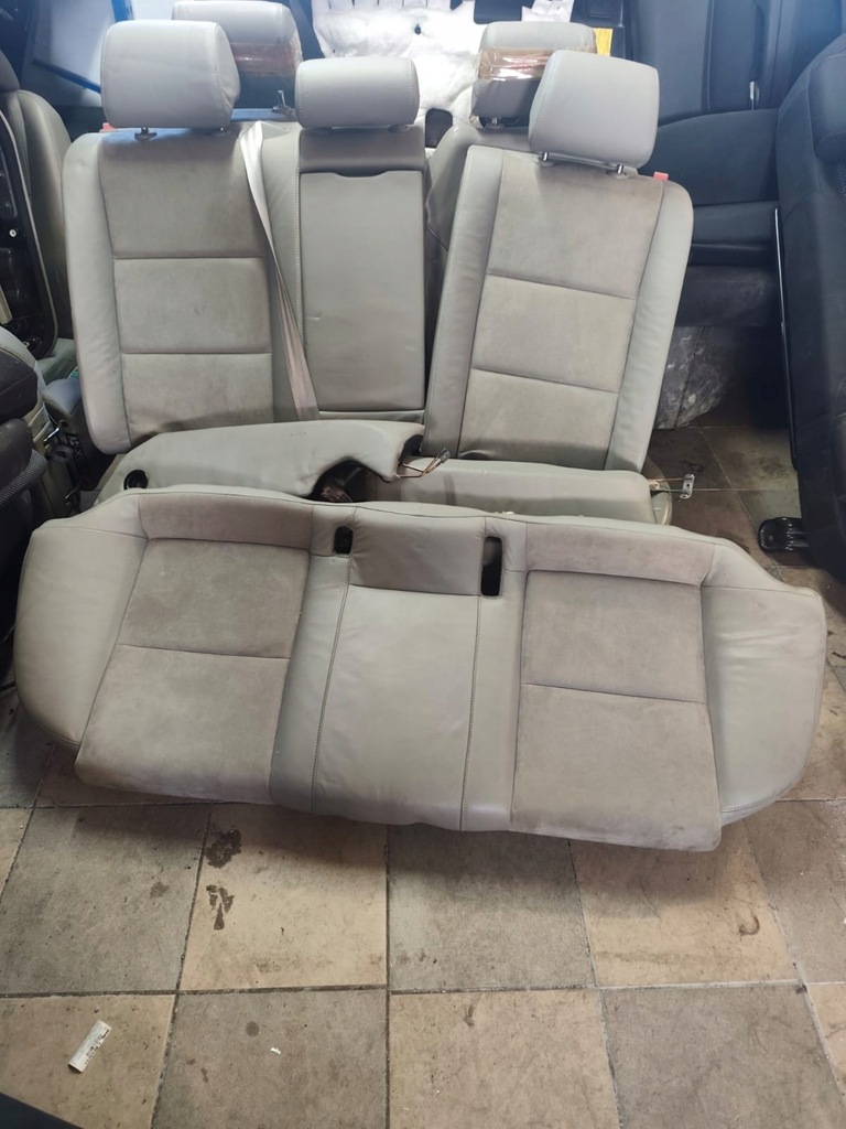 фото №9, Audi a6 c6 04- сиденья заднее сиденье полукожа alcantara