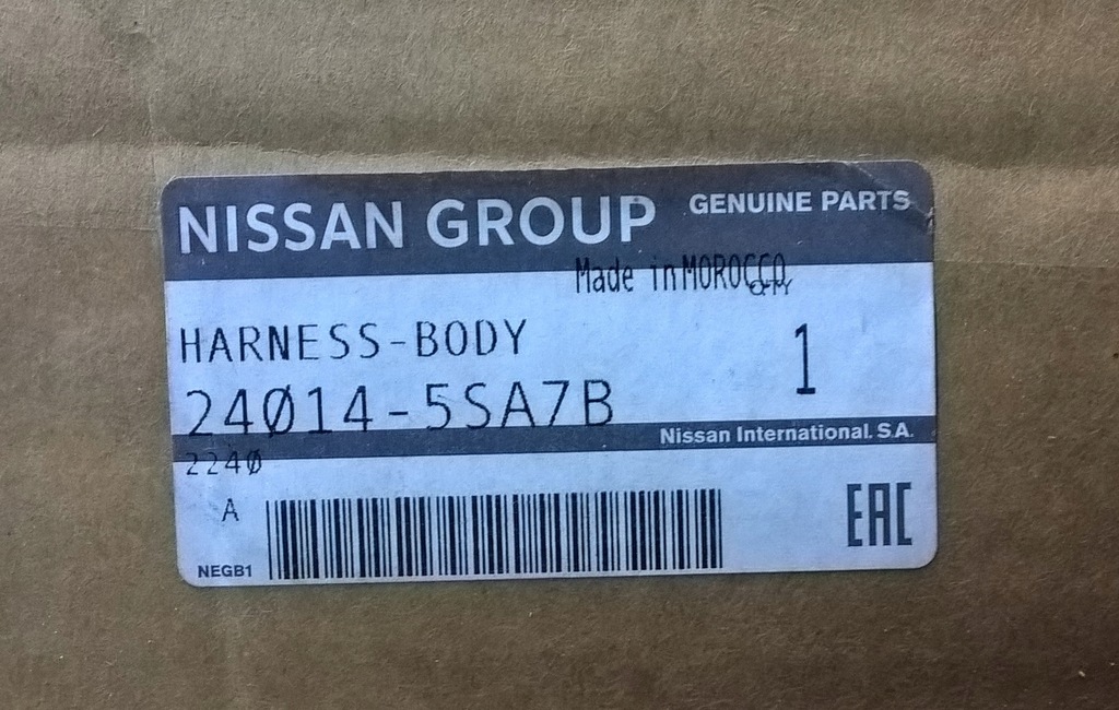 фото №13, Nissan leaf ii ze1 2017-2025 электропроводка жгут салона оригинальный номер 24014-5sa7b nowa