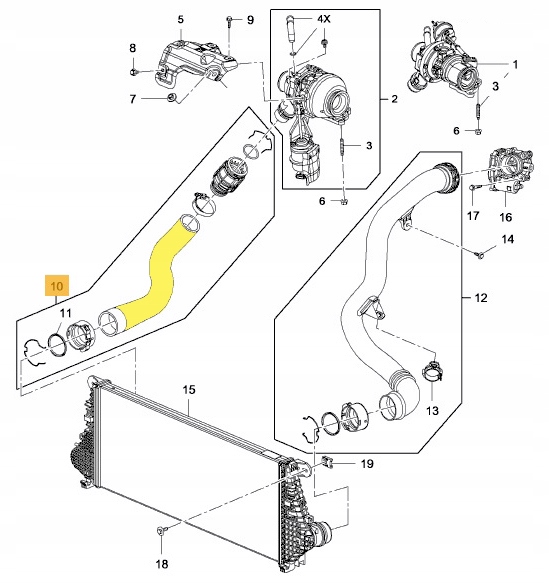 фото №2, Wąż труба turbo интеркулер шланг турбины opel insignia b 1.6 cdti