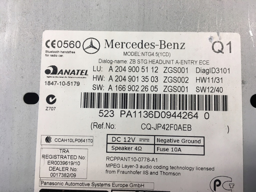 фото №3, Радио навигация mercedes w204 lift