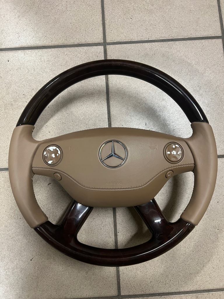 фото №1, Mercedes s-klasa w221 повітропровід шкіра drewno