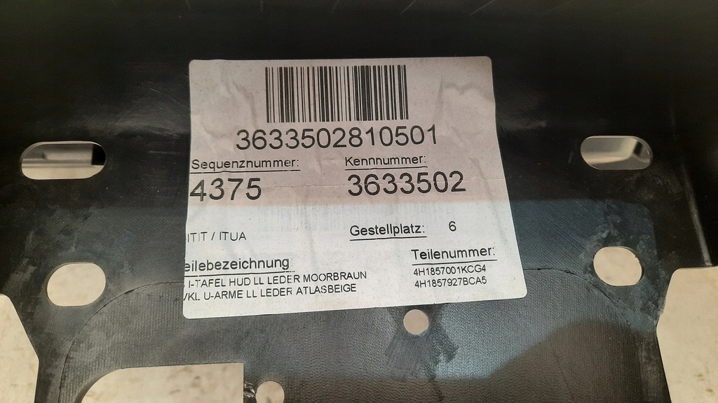 фото №9, Audi a8 4h d4 консоль панель приладів приладова head up ciemno сіра