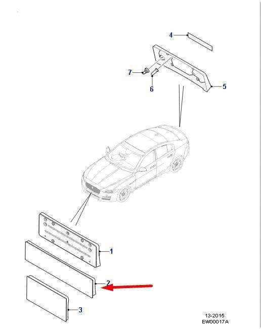 фото №5, Jaguar xe x760 кронштейн na номерний знак реєстраційна оригінальний t4n3029