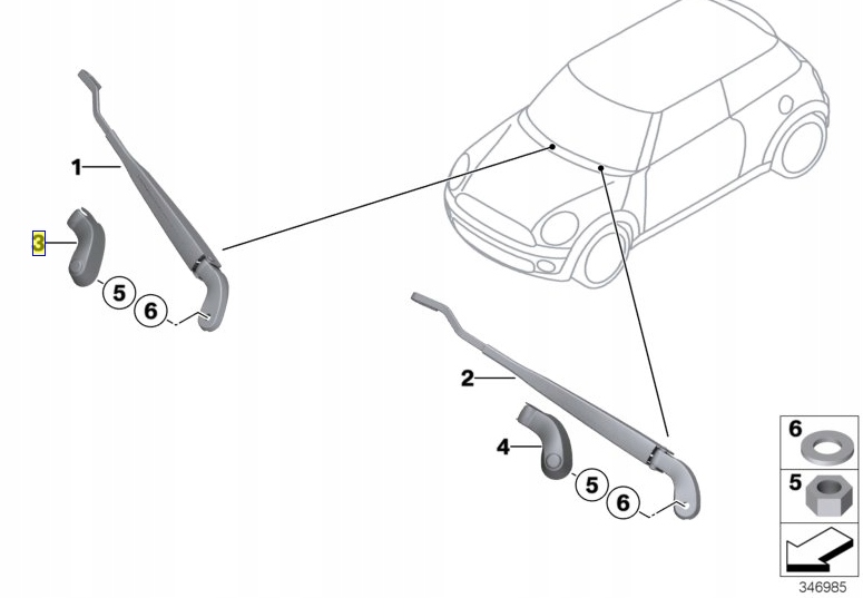фото №2, Mini кришка важеля двірники r50 r52 r53