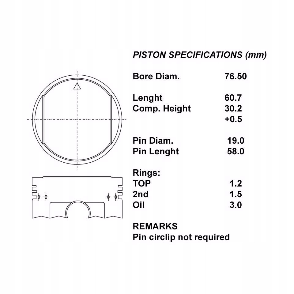 фото №1, Iap quality parts 101-03032 поршень
