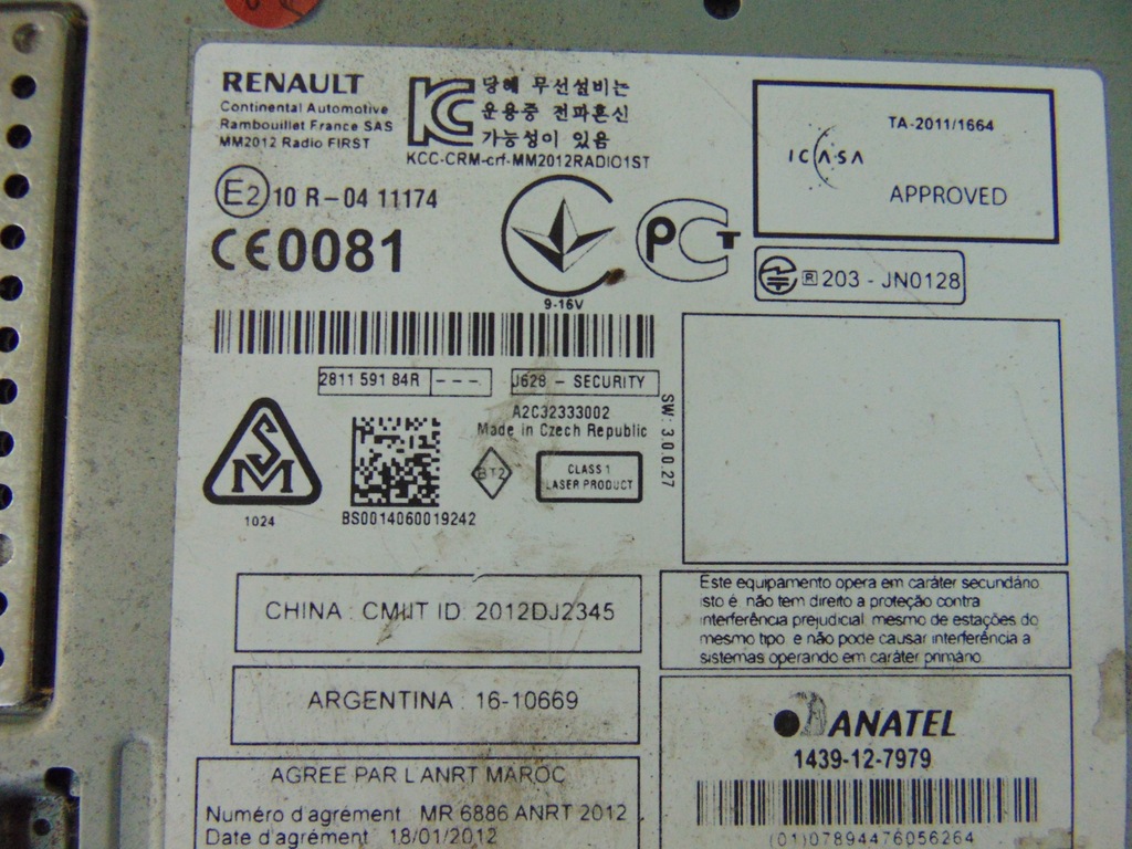 фото №3, Радіо cd renault megane iii lift