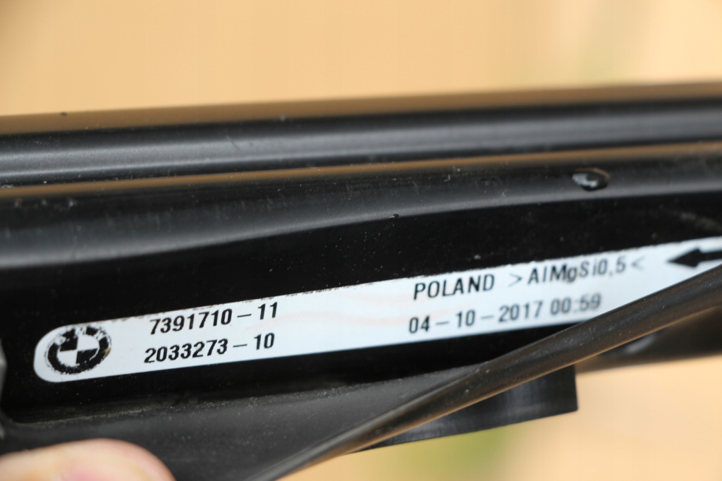 Bmw 5 g31 рейлинг комплект рейлинги кровельные чёрные матовый + уплотнители оригинал в Украине