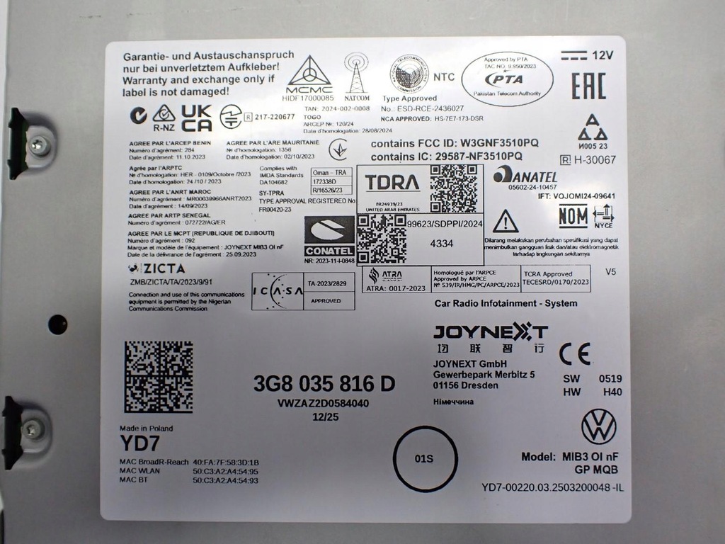 фото №12, Навигация navi радио дисплей заводская оригинал vw t-cross 25r