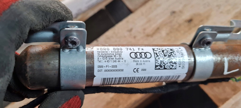 фото №10, Q5 8r шторка безопасности воздушная подушка безопасности левая 8r0880741f