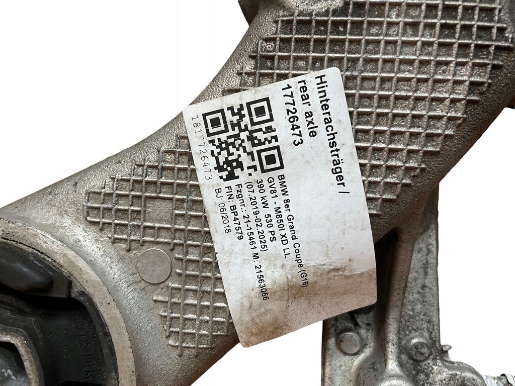 фото №11, Підрамник підрамник задня bmw g16 g11 g12 g30